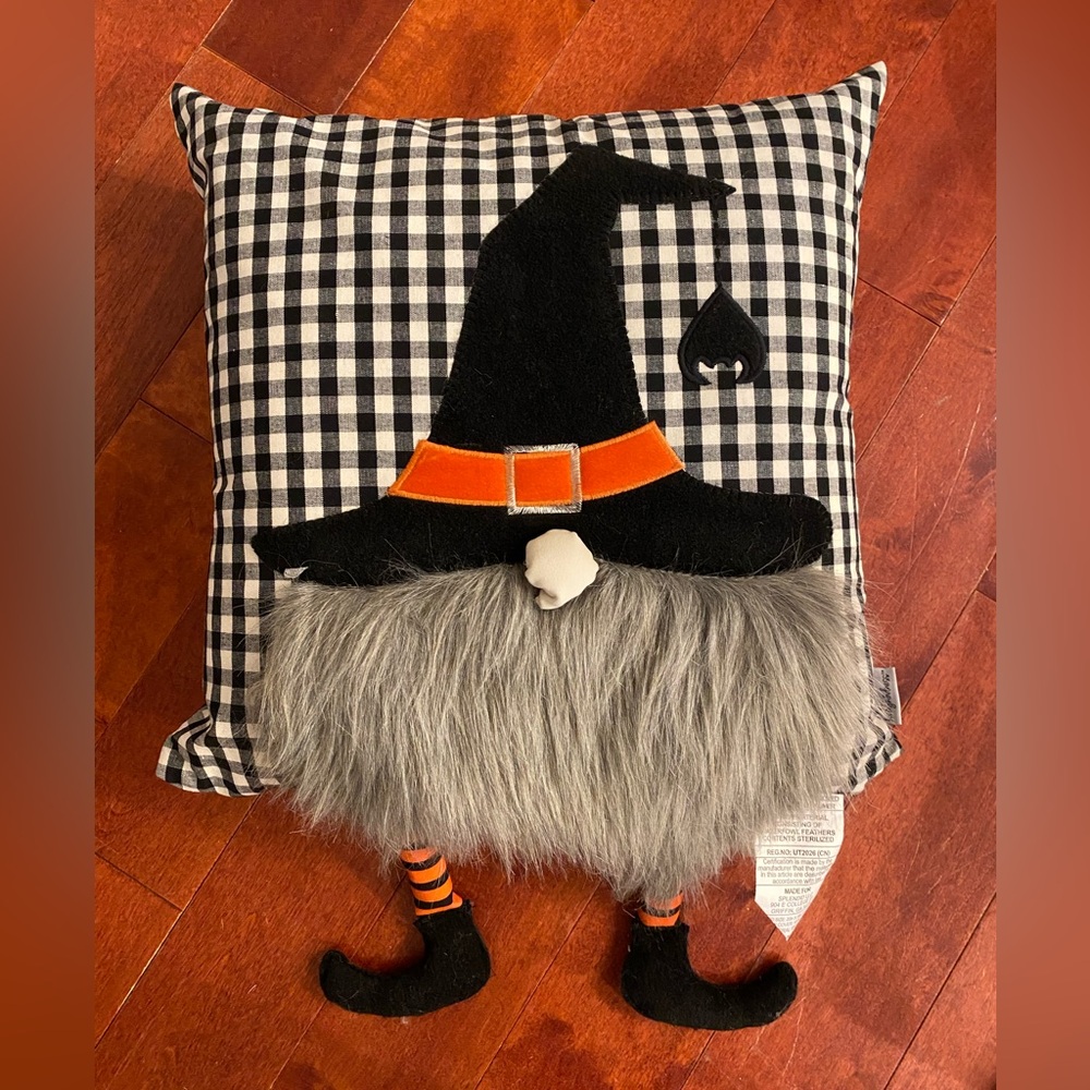 Brand new never used gnome decorative pillow